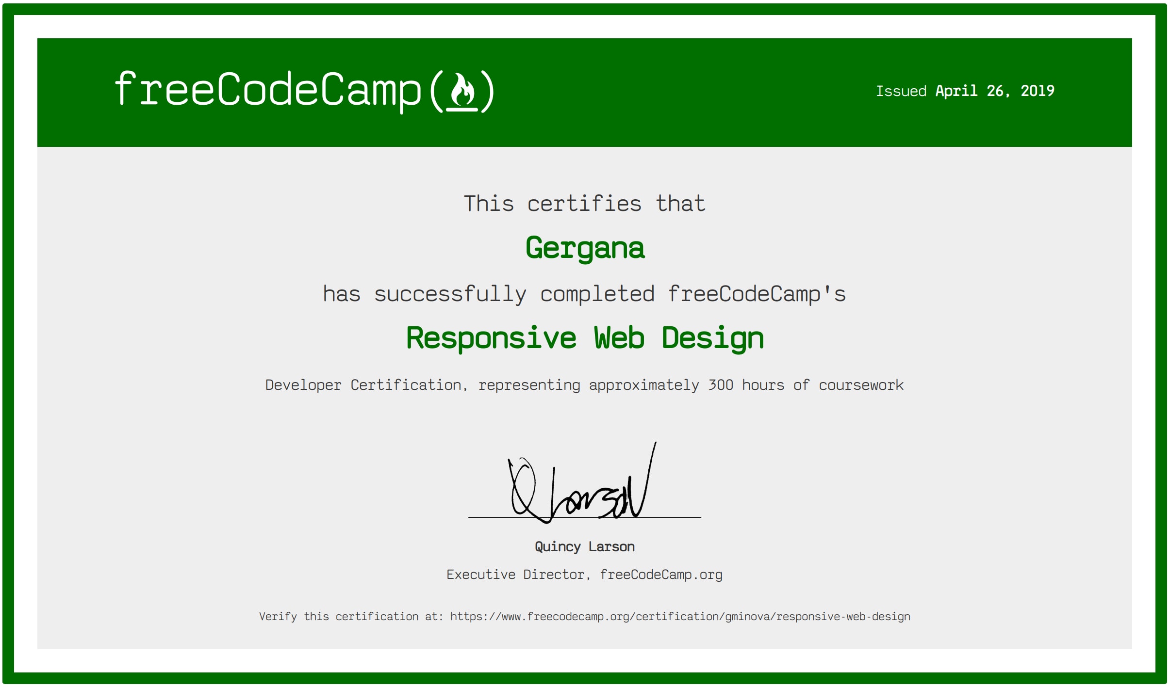 certificate of responsive web design